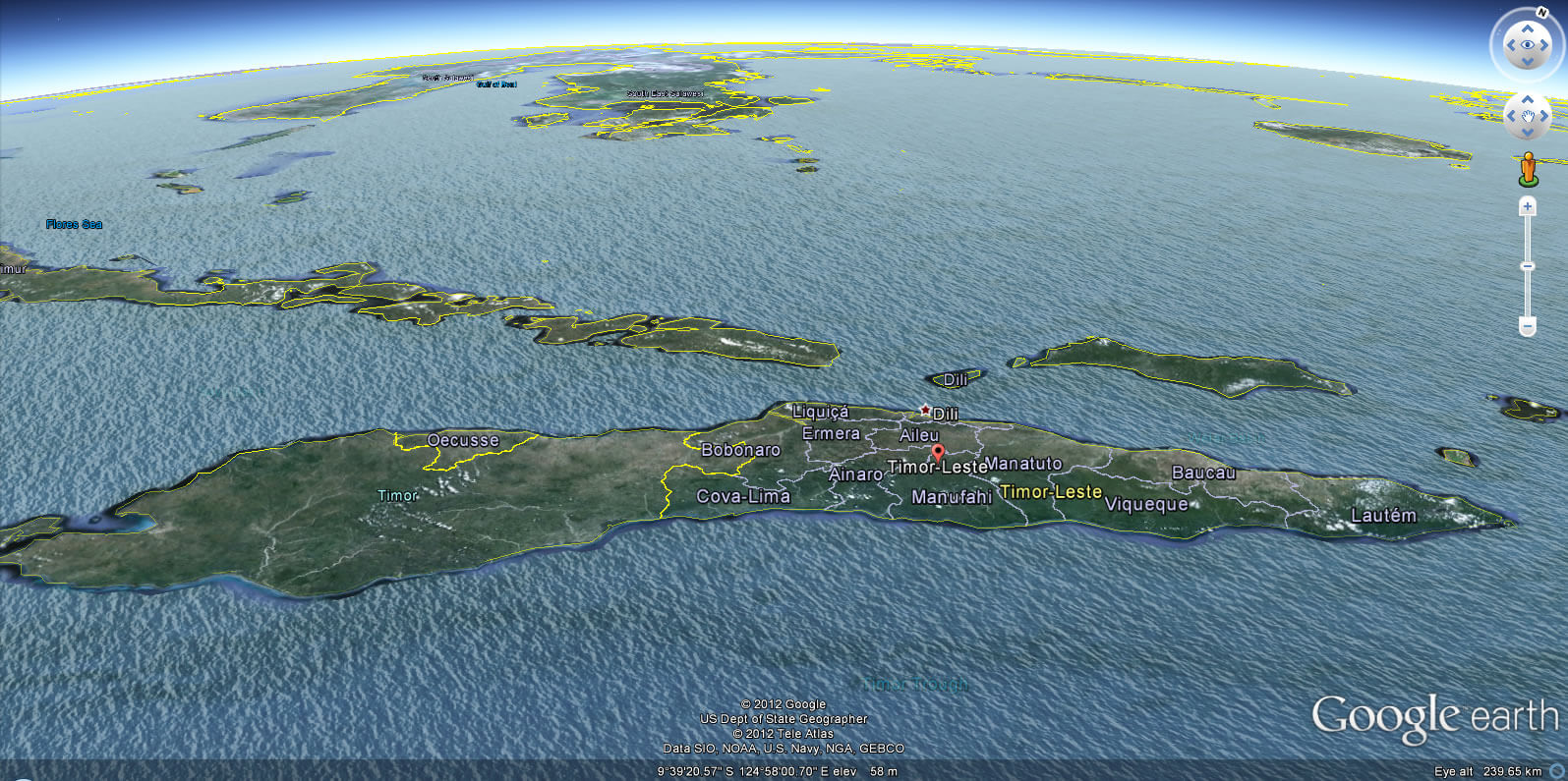East Timor Earth Map